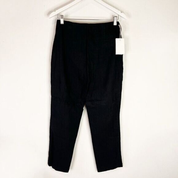  Aritzia Wilfred Cherice Black Linen Blend Trouser - Picture 3 of 7